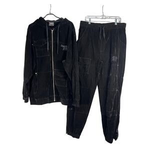 Vintage Southpole Mens Tracksuit Pants Hoodie Y2K Velour Velvet Streetwear Sz XL